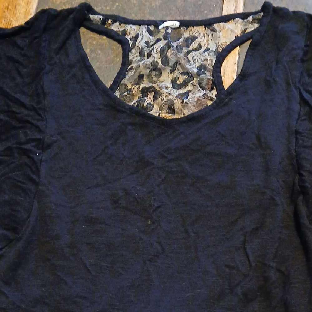 Elegant Black Lace Back Top